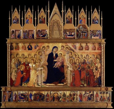 Konjektuel rekonstruktion af Maestà af Duccio di Buoninsegna